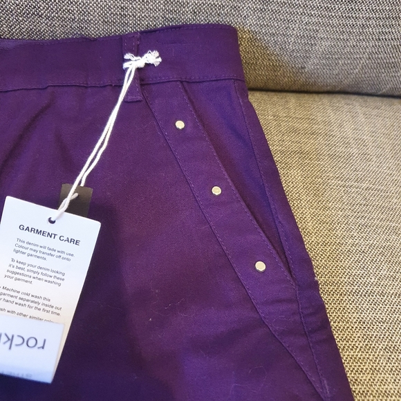 Rockmans size 8 purple stretch shorts NWT - Picture 3 of 6